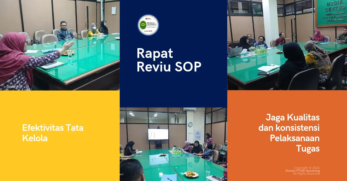 PTUN Semarang Gelar Rapat Reviu Standar Operasional Prosedur